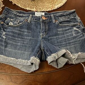 Aeropostale Distressed Blue Jean Shorts